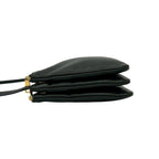 Celine Trio Leather Shoulder Bag Pochette Crossbody Black — view 5
