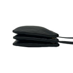 Celine Trio Leather Shoulder Bag Pochette Crossbody Black — view 6