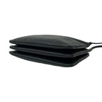 Celine Trio Leather Shoulder Bag Pochette Crossbody Black — view 8