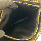 Celine Trio Leather Shoulder Bag Pochette Crossbody Black — view 9