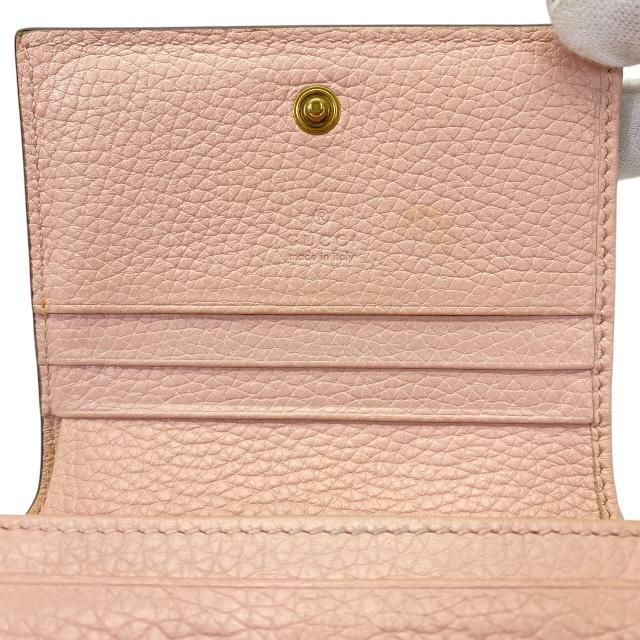 Gucci Animalier Bee Fold Wallet Compact Mini Leather Pink — view 7