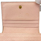 Gucci Animalier Bee Fold Wallet Compact Mini Leather Pink — view 7