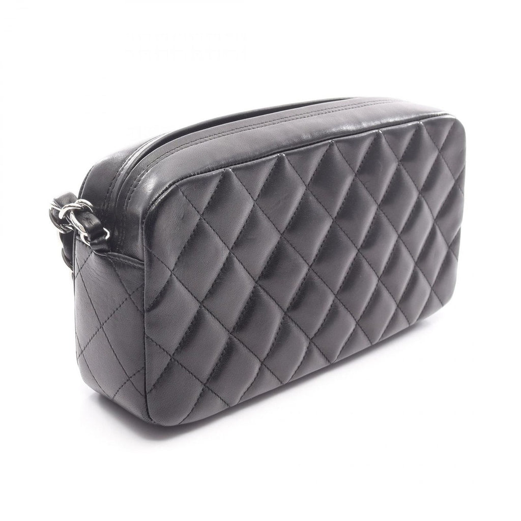 Chanel Shoulder Bag Quilted Black Lambskin — view 2