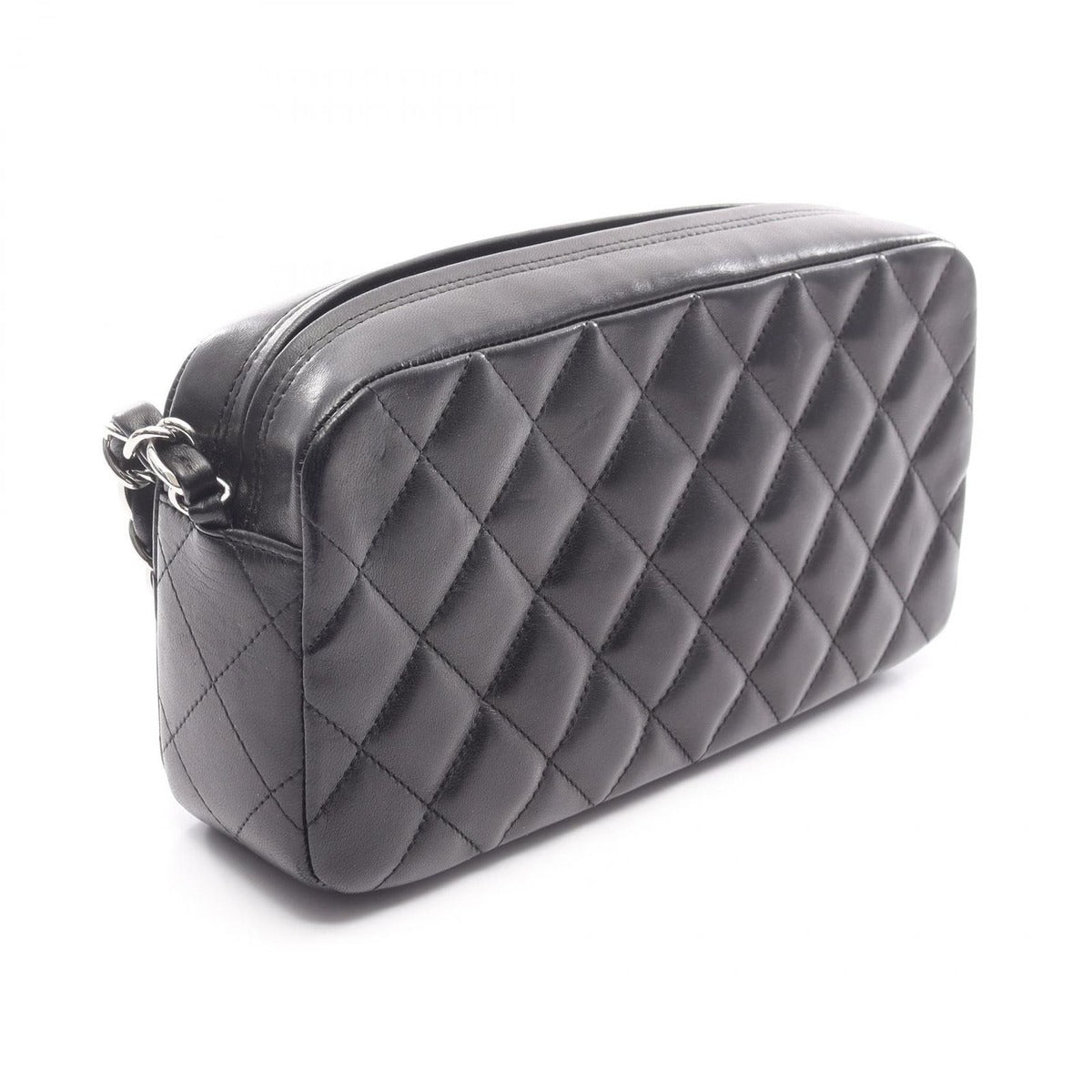 Chanel Shoulder Bag Quilted Black Lambskin — view 2