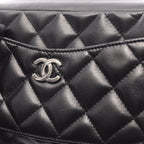 Chanel Shoulder Bag Quilted Black Lambskin — view 6