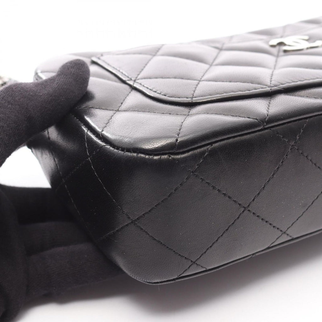 Chanel Shoulder Bag Quilted Black Lambskin — view 8