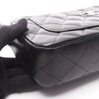 Chanel Shoulder Bag Quilted Black Lambskin — view 8