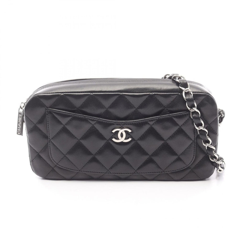 Chanel Shoulder Bag Quilted Black Lambskin