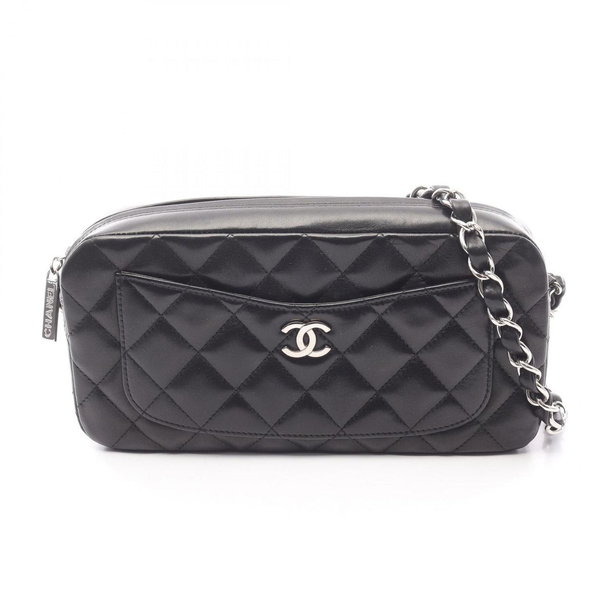 Chanel Shoulder Bag Quilted Black Lambskin
