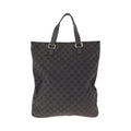 Gucci Brown Gold Hardware GG Canvas Tote Bag Handbag