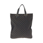 Gucci Brown Gold Hardware GG Canvas Tote Bag Handbag — view 2