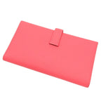 Hermes Bearn Dupri Rose Azalea Silver Epsom Trifold Wallet — view 2