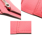 Hermes Bearn Dupri Rose Azalea Silver Epsom Trifold Wallet — view 8