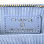 Chanel Coin Case Classic Zip Purse Light Blue — view 7