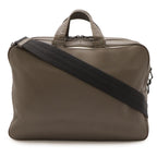 Bottega Veneta Intrecciato Business Bree Faux 2-Way Shoulder Bag Leather Grey