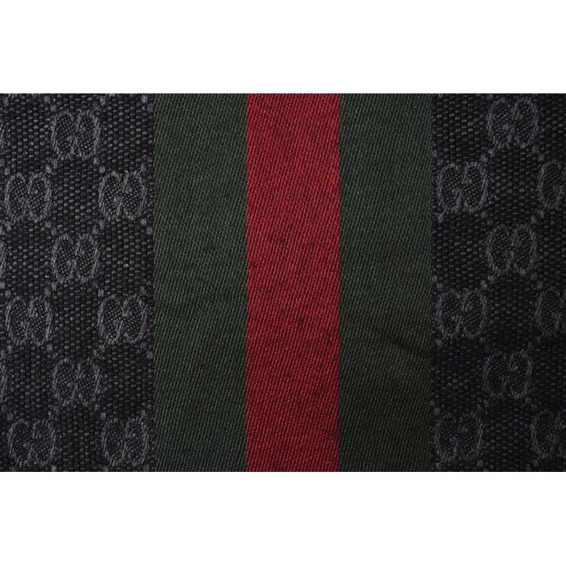 Gucci Muffler Winter Scarf Wool Silk GG Pattern Webbing Line Shawl — view 3