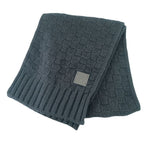 Louis Vuitton Scarf Echarpe Helsinki Black Cashmere Leather