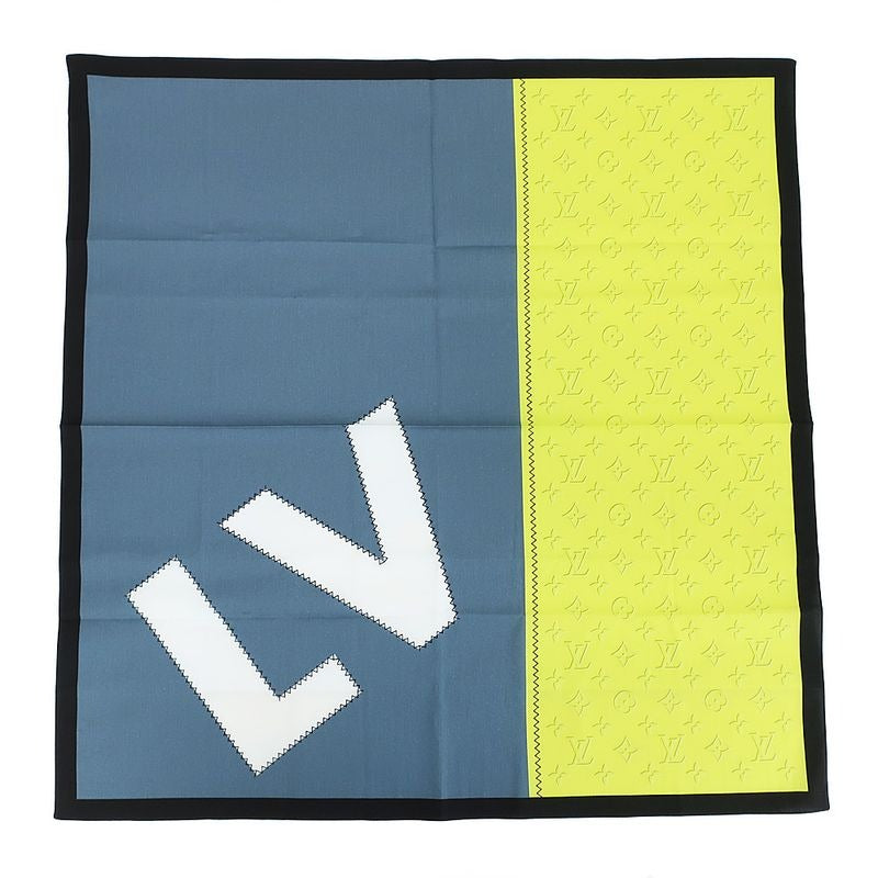 Louis Vuitton Handkerchief Monogram Logo Yellow Blue — view 2