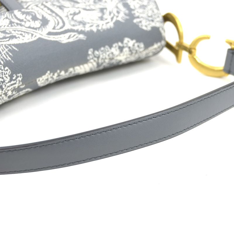 Christian Dior Saddle Bag Toile de Jouy Reverse Jacquard — view 8