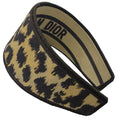 Christian Dior Oblique Headband Hair Accessory Leopard Brown Canvas