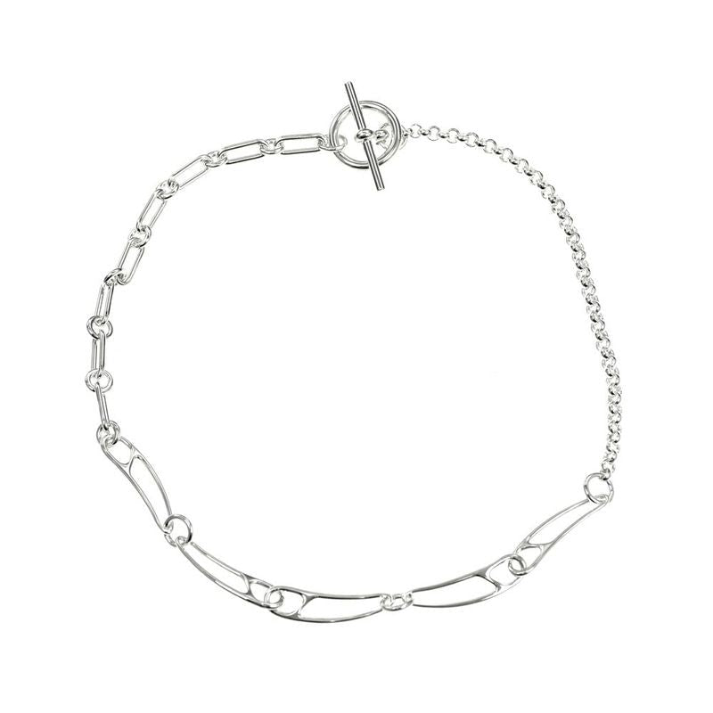 Hermes Necklace Chaine Dancre Punk ST AG 925 Silver Accessorie