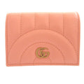 Gucci GG Marmont Leather Pink Bifold Wallet 0544