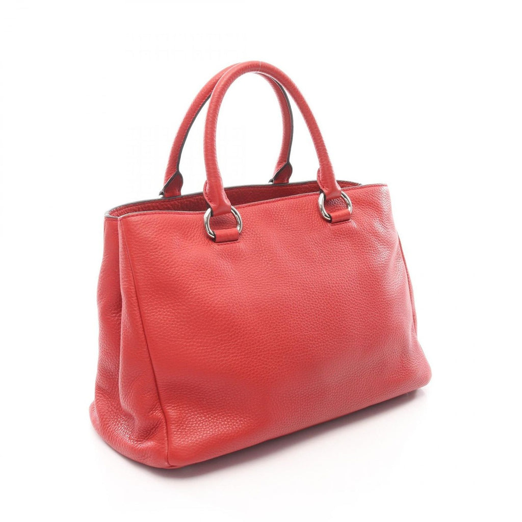 Prada Handbag Vitello Daino Red Leather 2-Way Hand B — view 2