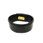Prada Leather Turnlock Bracelet M Black — view 2