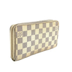 Louis Vuitton Zippy Wallet Damier Azur White Round Gold — view 2