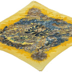 Hermes Pleated Scarf L'ile Deserte None Human Island Yellow — view 4