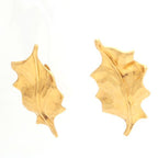 Yves Saint Laurent Earrings GP Leaf Motif Vintage — view 3