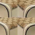 Gucci Emily Horsebit GG Canvas Leather White Shoulder Bag 0526 — view 6