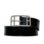 Hermes Belt Black Brown Cape Cod Waist 89 30 Box Calf Taurillon Clemence Leather