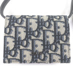 Dior Homme Canvas Leather Oblique Shoulder Strap Nano Pouch Beige Navy — view 2