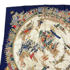 Hermes Carre 90 Cirque Molier Scarf Silk Navy — view 2