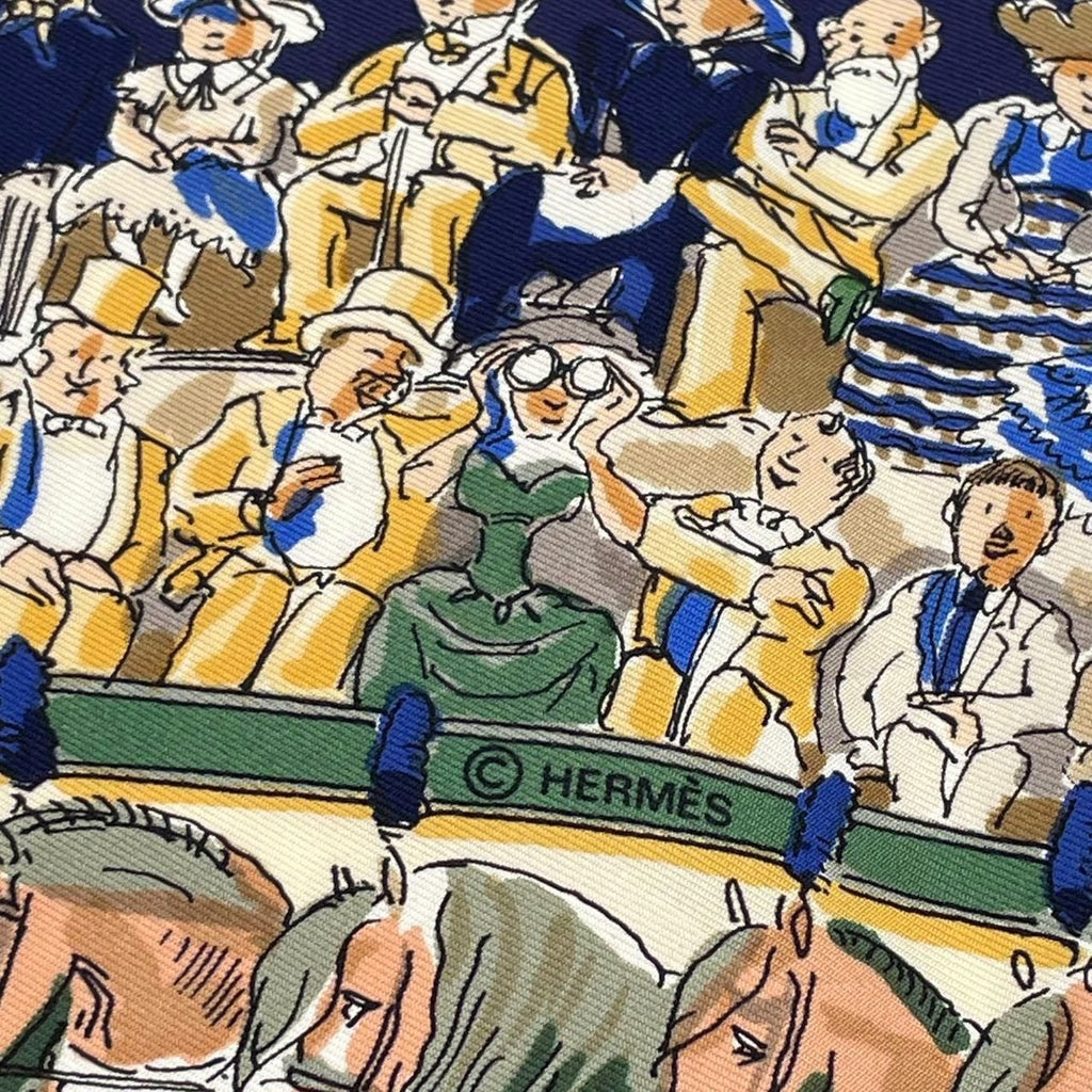 Hermes Carre 90 Cirque Molier Scarf Silk Navy — view 6