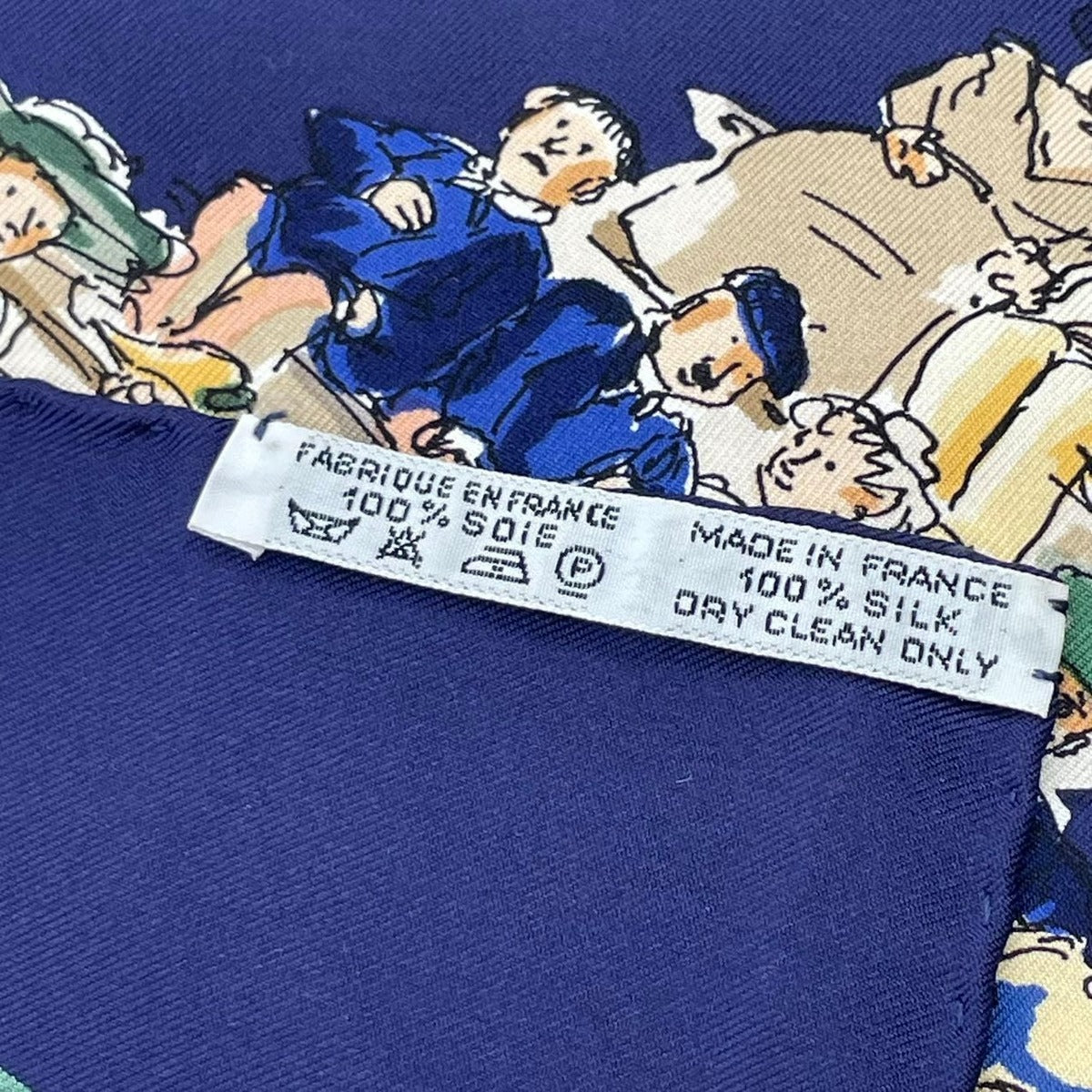 Hermes Carre 90 Cirque Molier Scarf Silk Navy — view 7