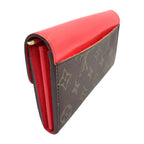 Louis Vuitton Monogram Totem Portefeuille Sarah Leather Pink Brown Wallet Gold — view 2