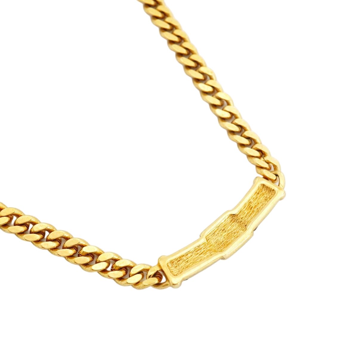 Dior Necklace CD Logo Gold Plated Rhinestone — view 2