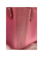 Hermes Garden Party TPM Toile Officier Vache Leather Tote Bag Pink Handbag