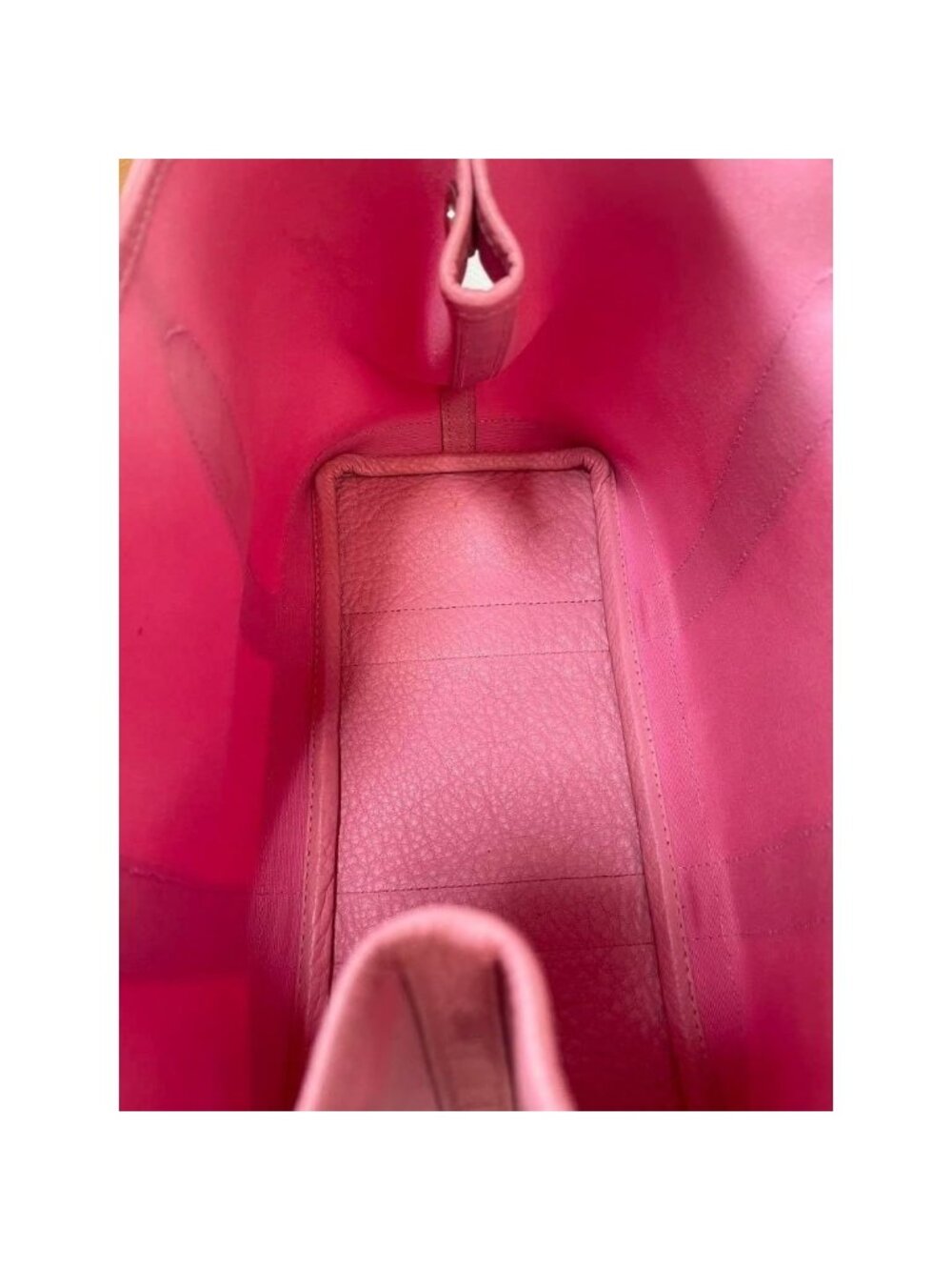 Hermes Garden Party TPM Toile Officier Vache Leather Tote Bag Pink Handbag