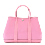 Hermes Garden Party TPM Toile Officier Vache Leather Tote Bag Pink Handbag — view 3