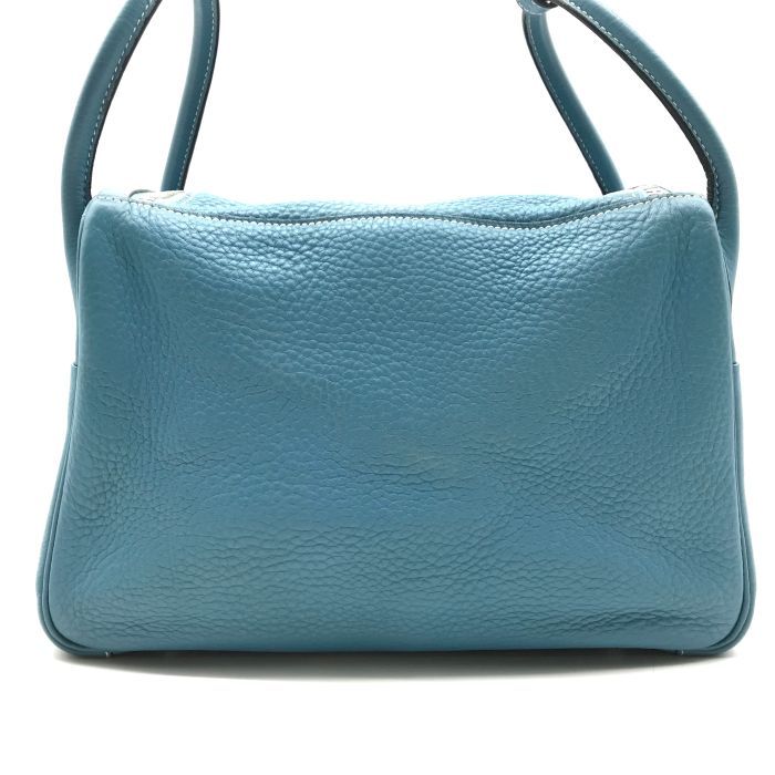 Hermes Lindy 30 2-Way Bag Taurillon Clemence Blue Jean Ladie Jeans — view 2