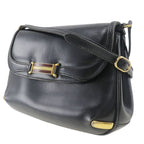 Gucci Vintage Sherry Line 2-Way Clutch Calf Black Shoulder Bag — view 2