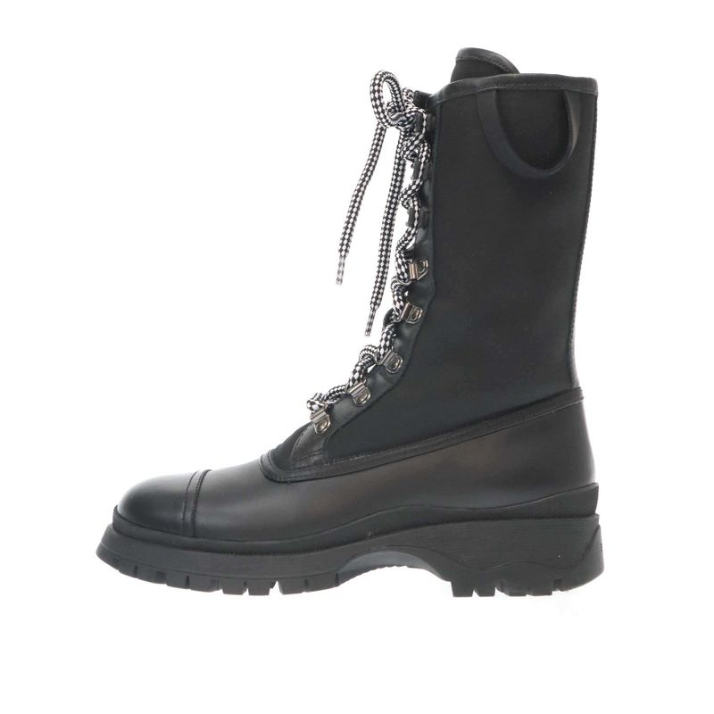 Prada Rodeo Leather Technical Nylon Boots Black 36 1 2 — view 2