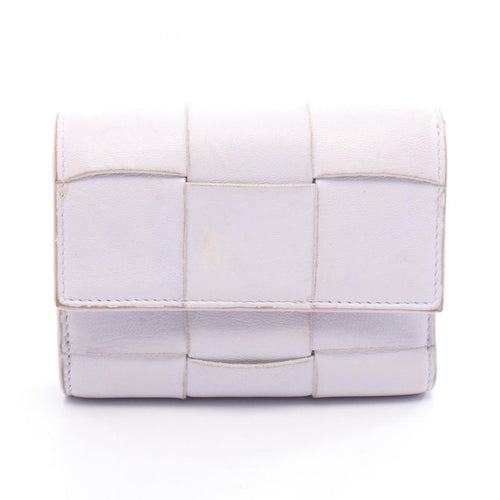 Bottega Veneta Cassette Maxi Intrecciato Small Trifold Flap Wallet Light