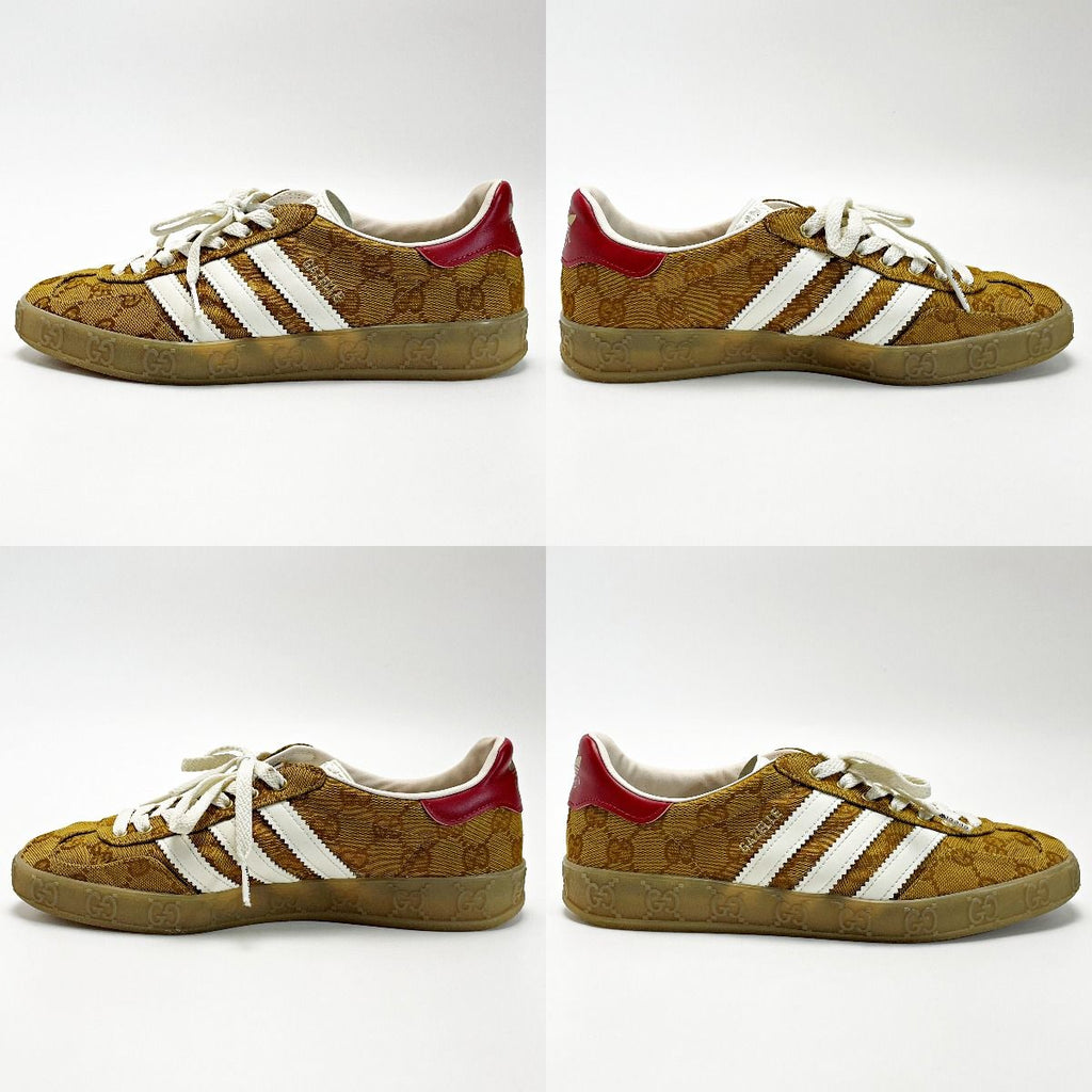 Gucci Adidas Collaboration Gazelle Sneakers Brown GG Supreme Size — view 7