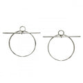 Hermes Earrings 's Loop MM Hoop 925 Sterling Silver
