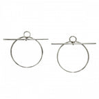 Hermes Earrings 's Loop MM Hoop 925 Sterling Silver