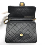 Chanel Quilted Lambskin CC Logo Push Lock Chain Shoulder Bag Black — view 7